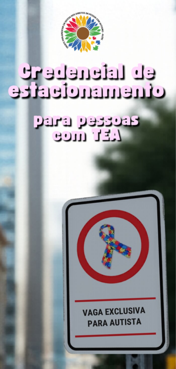 Placa de vaga de estacionamento exclusiva para autista